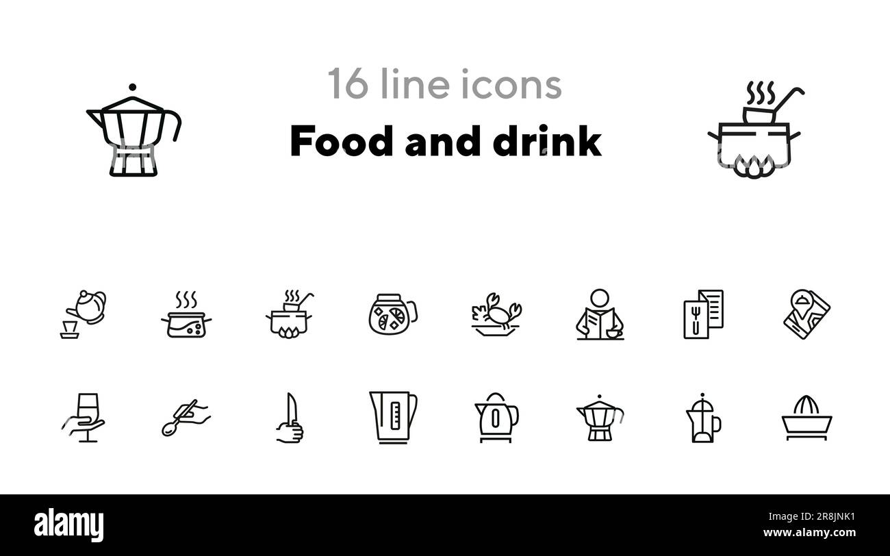 Food and drink icons Stock Vector Image & Art - Alamy