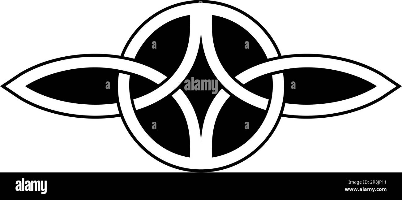 Serch Bythol in black contour. Celtic symbol. Symbolizes the never