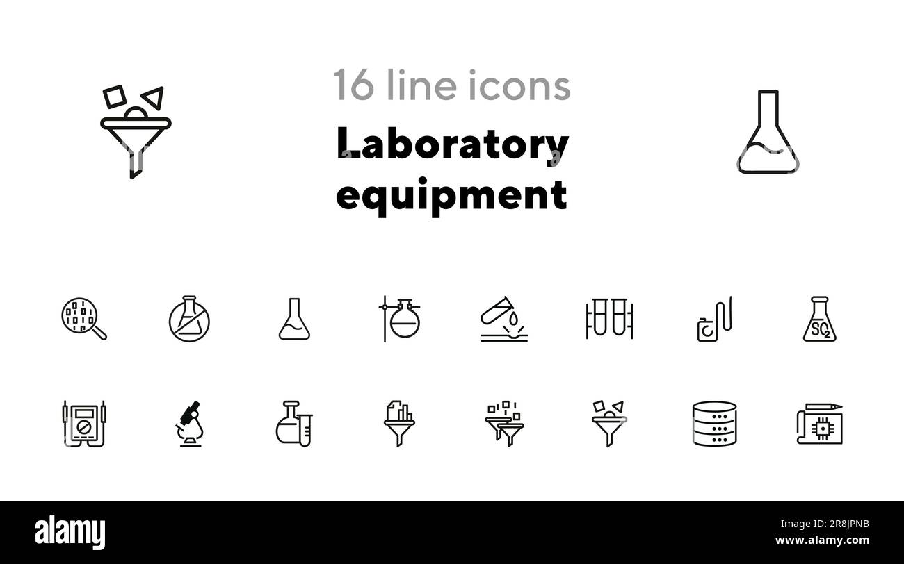 Laboratory equipment icons Stock Vector Image & Art - Alamy