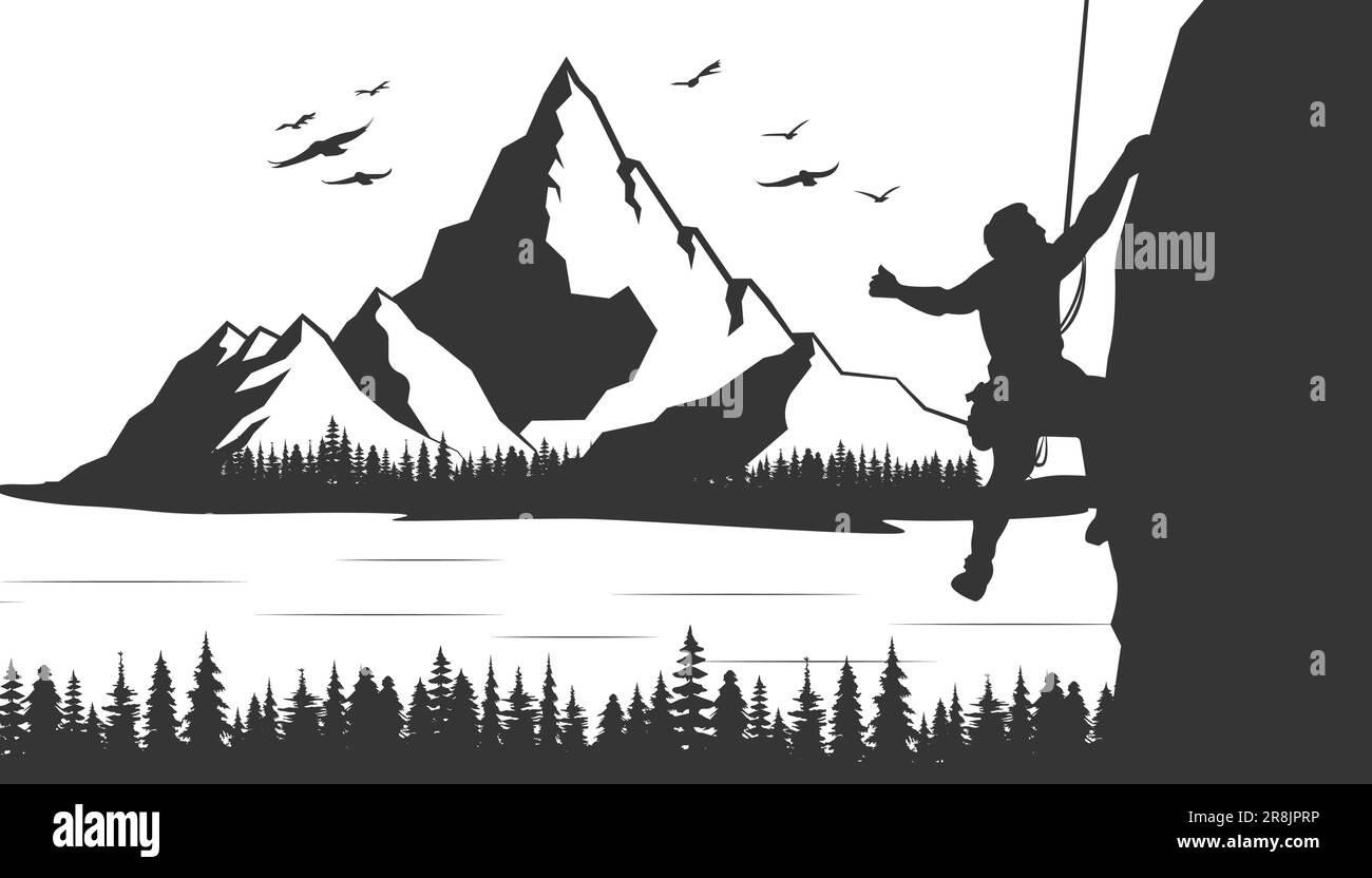 People climbing hill Black and White Stock Photos & Images - Alamy