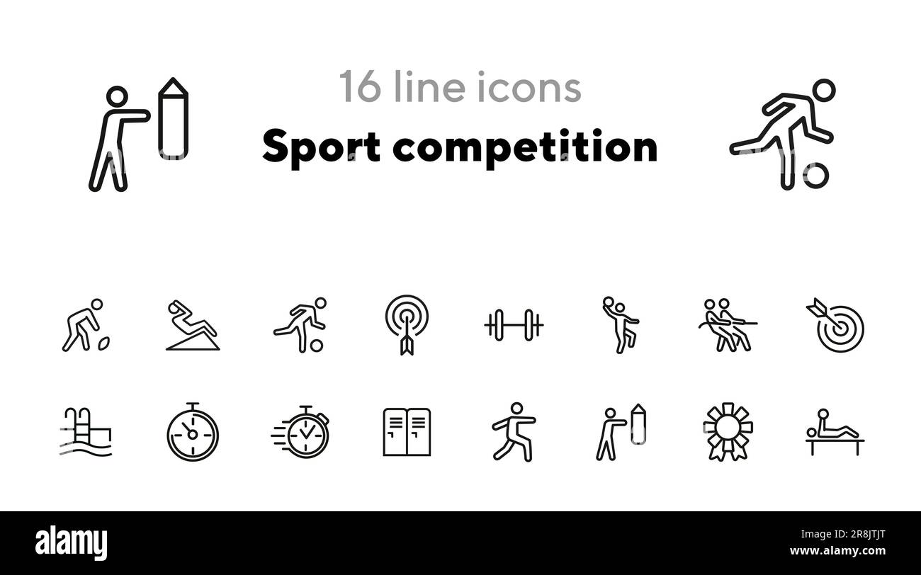 Sport competition icons Stock Vector Image & Art - Alamy