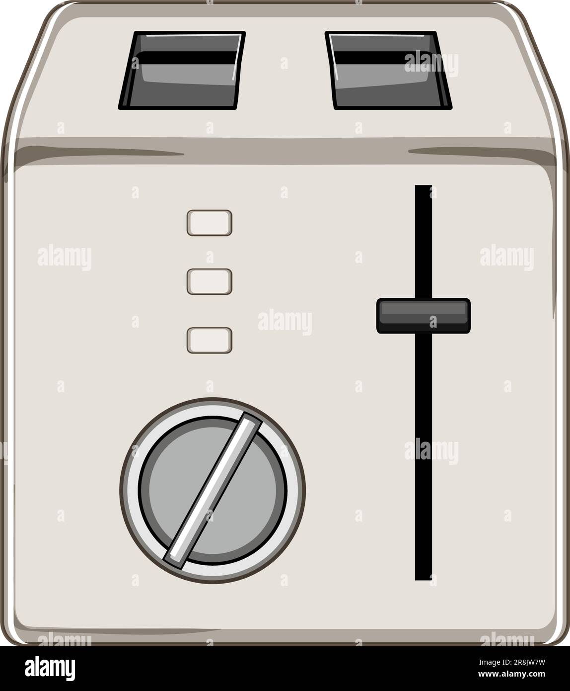 object toaster bread cartoon vector illustration Stock Vector Image