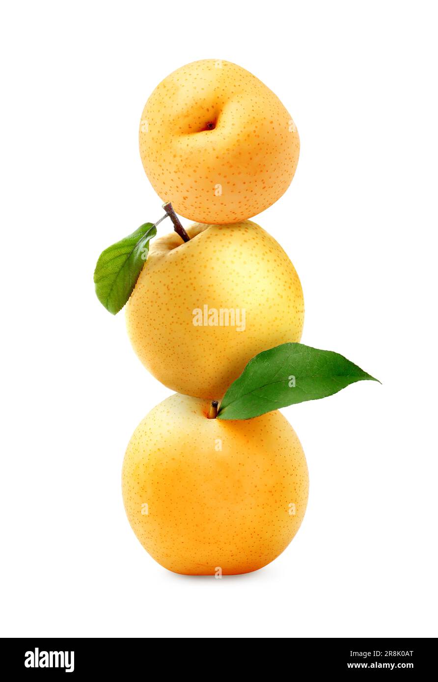 Fruit fresh healthy vegetarian pear single whole green apple hi-res ...