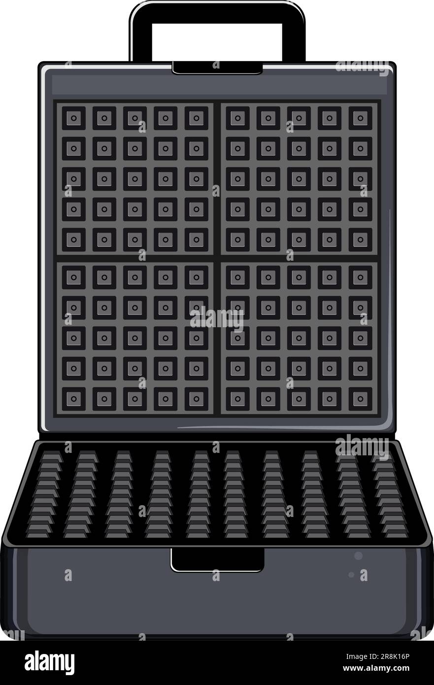 dessert waffle iron cartoon vector illustration Stock Vector Image