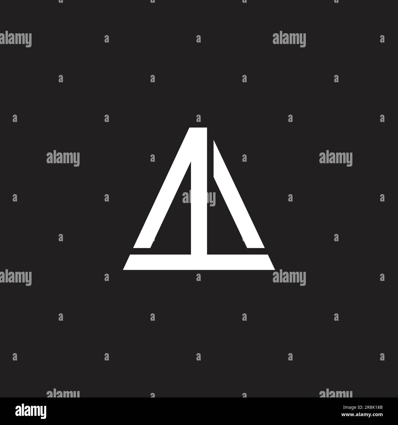 triangle overlap line geometric logo vector Stock Vector