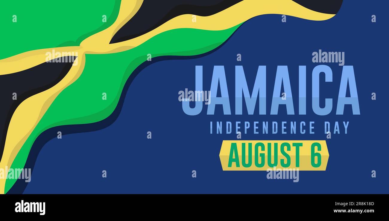 Jamaica Independence Day is an August 6 holiday concept. Jamaica flag