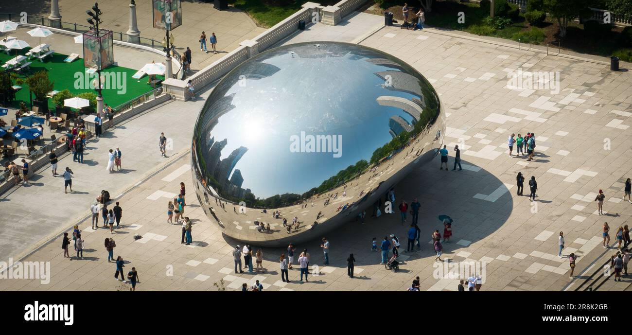 Cloud Gate at Millennium Park Chicago CHICAGO, USA JUNE 06, 2023
