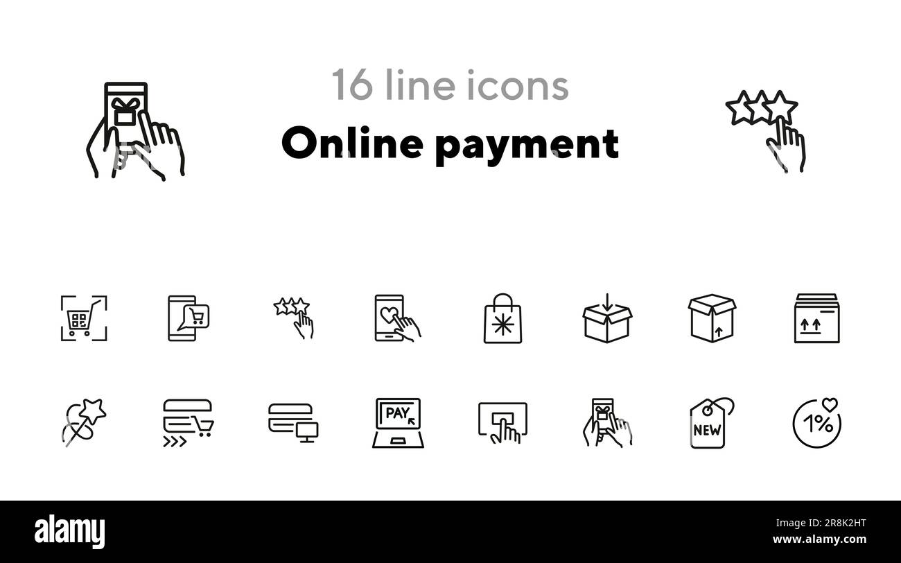 Mobile payment icon collection hi-res stock photography and images - Alamy
