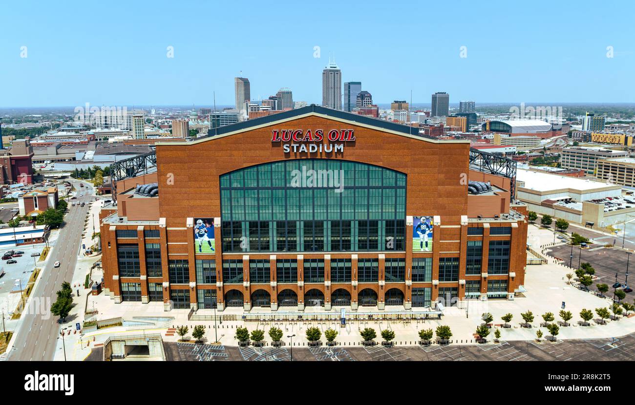 Aerial football stadium night american hires stock photography and