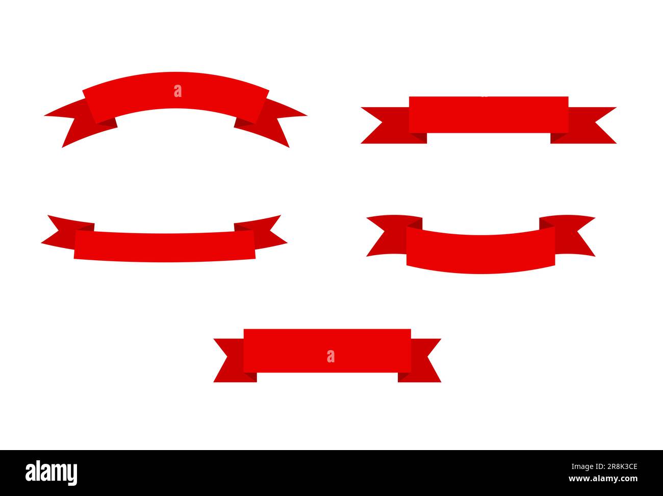Red ribbon banner set. Ribbons collection Stock Vector Image & Art - Alamy
