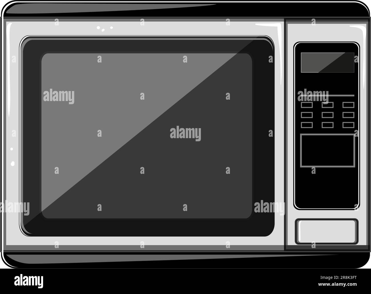 timer microwave kitchen cartoon. cook technology, object oven timer
