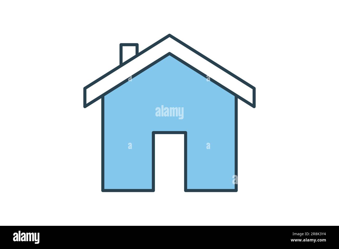 House icon. Flat line icon style design. Simple vector design editable Stock Vector