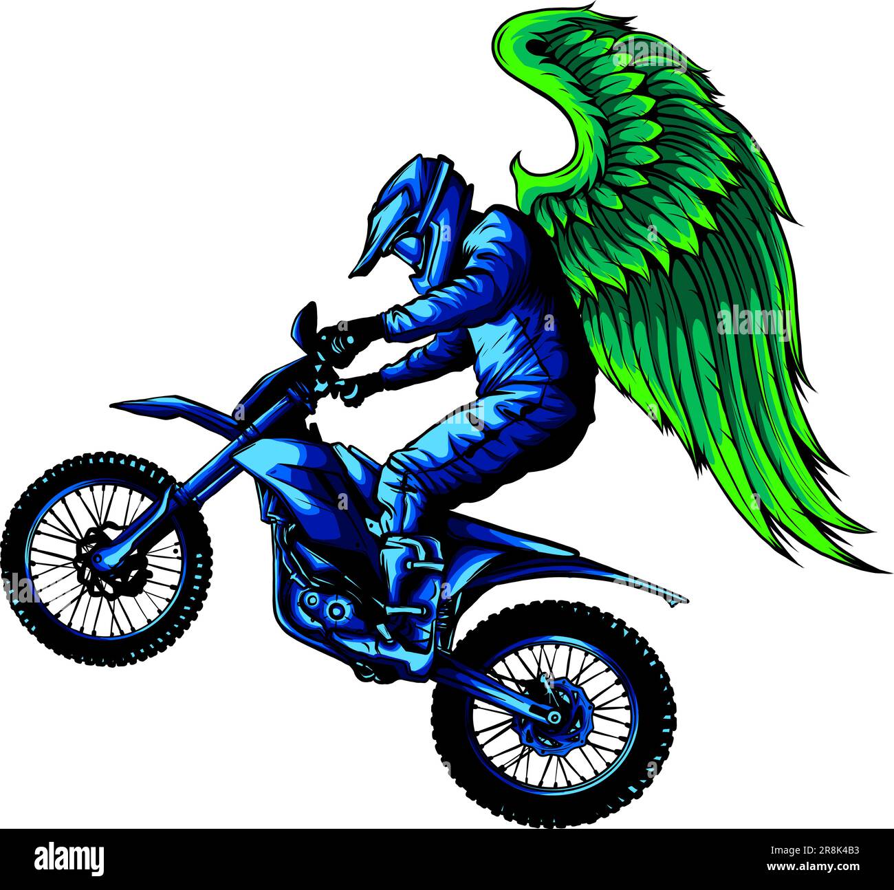 Motocross with wings vector illustration Stock Vector Image & Art - Alamy