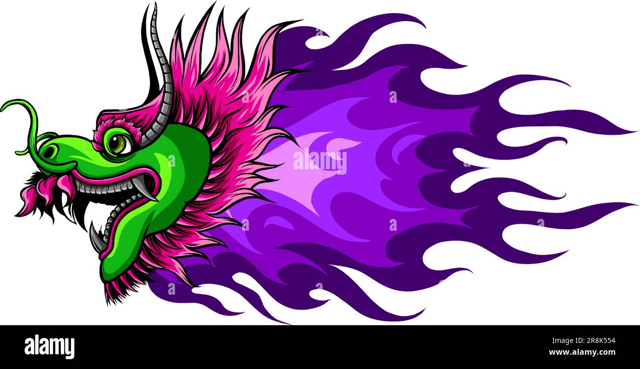 Traditional Asian Dragon. This is vector illustration ideal for a mascot and tattoo Stock Vector