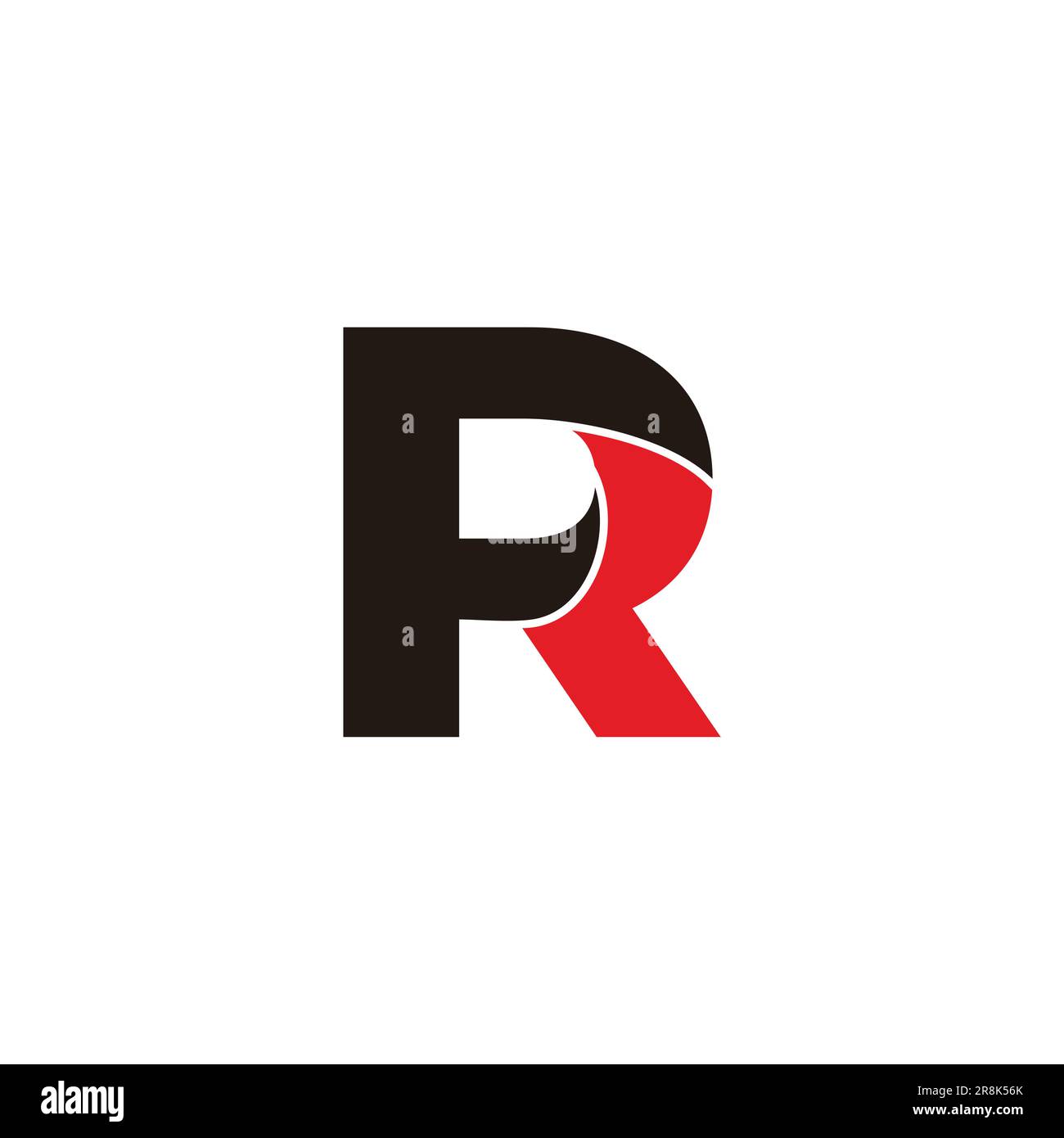 letter fr linked geometric colorful logo vector Stock Vector