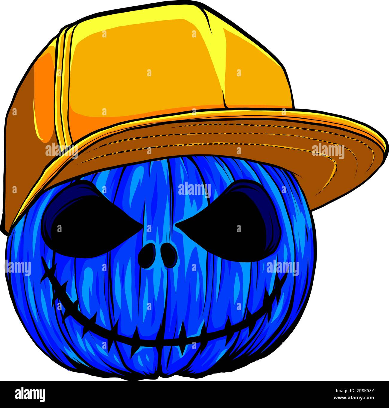 Halloween pumpkin with hat vector illustration Stock Vector Image & Art ...