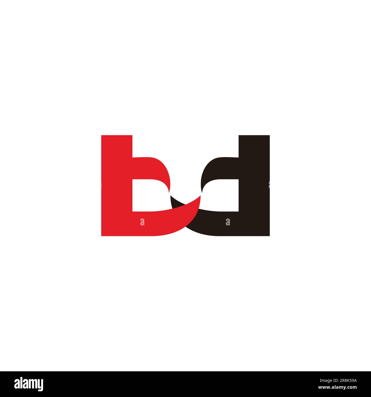 letter wt linked colorful simple logo vector Stock Vector