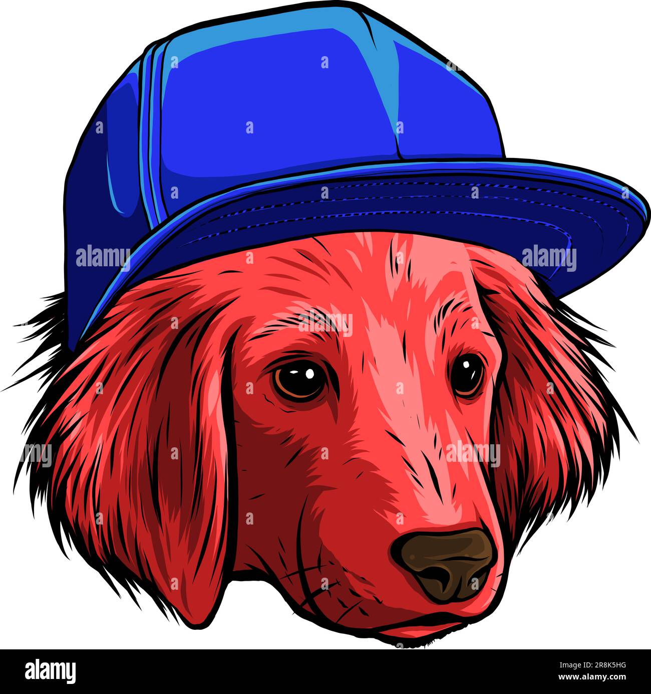 cute portrait of a dog vector illustration Stock Vector Image & Art - Alamy