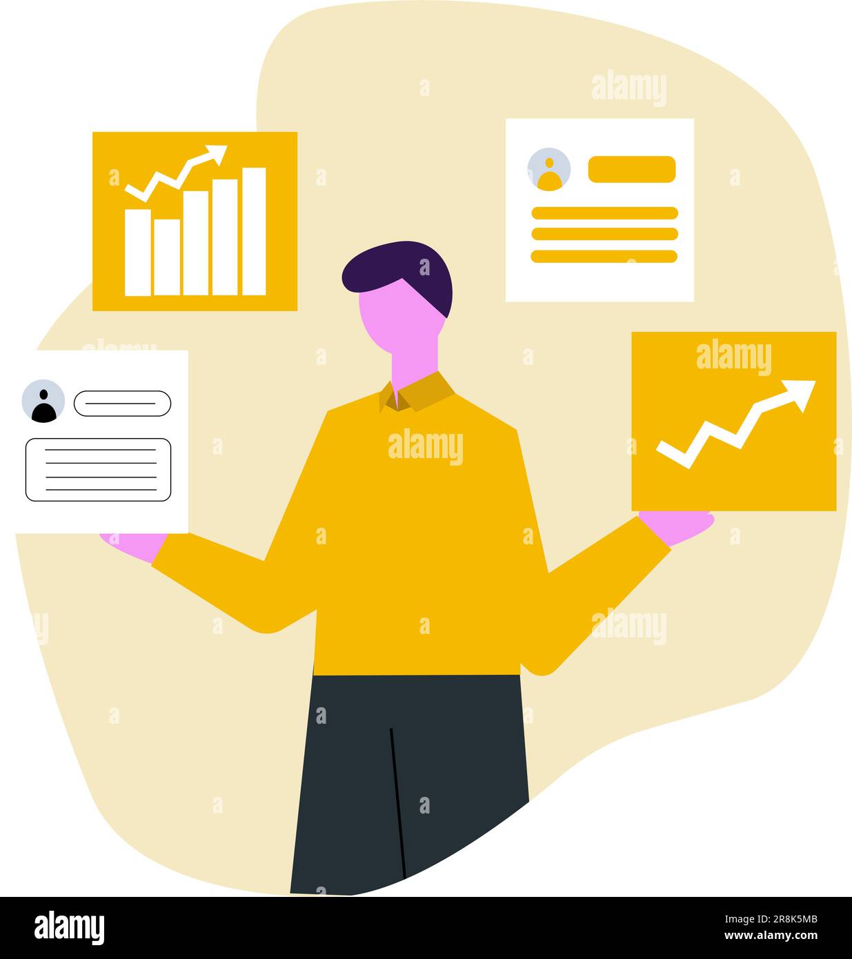 bussiness-man-with-plan-presentation-of-work-plan-stock-vector-image