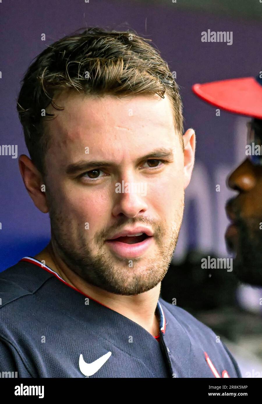 Washington Nationals Bryce Harper (34) during a game against the Pittsburgh  Pirates on June 21, 2015 at Nationals Park in Washington, DC. The Nationals  beat the Pirates 9-2.(Chris Bernacchi via AP Stock Photo - Alamy