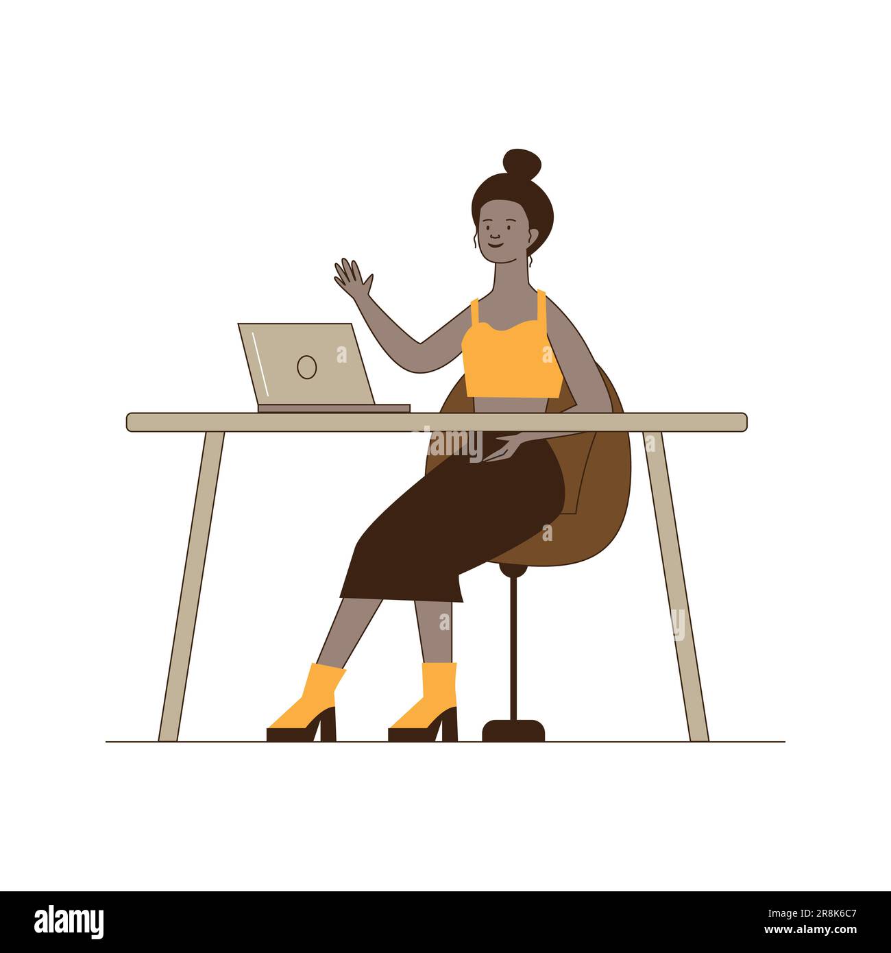 Laptop hello Stock Vector Images - Alamy