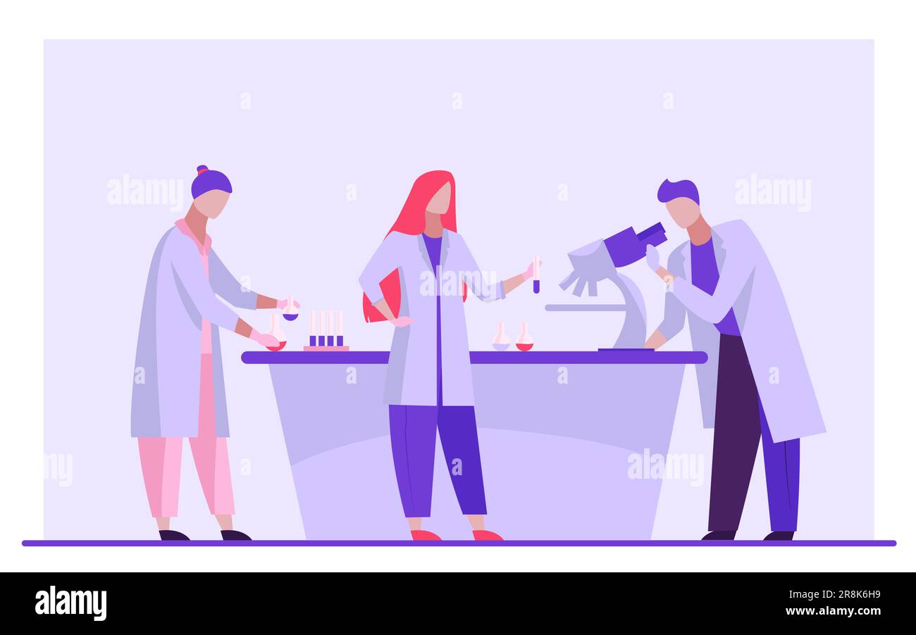 Lab assistants doing research Stock Vector Image & Art Alamy