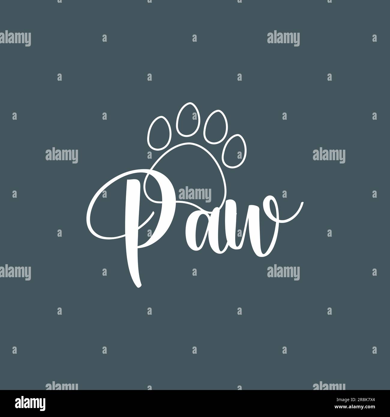 Dog paw print line art vector stock vector image art alamy