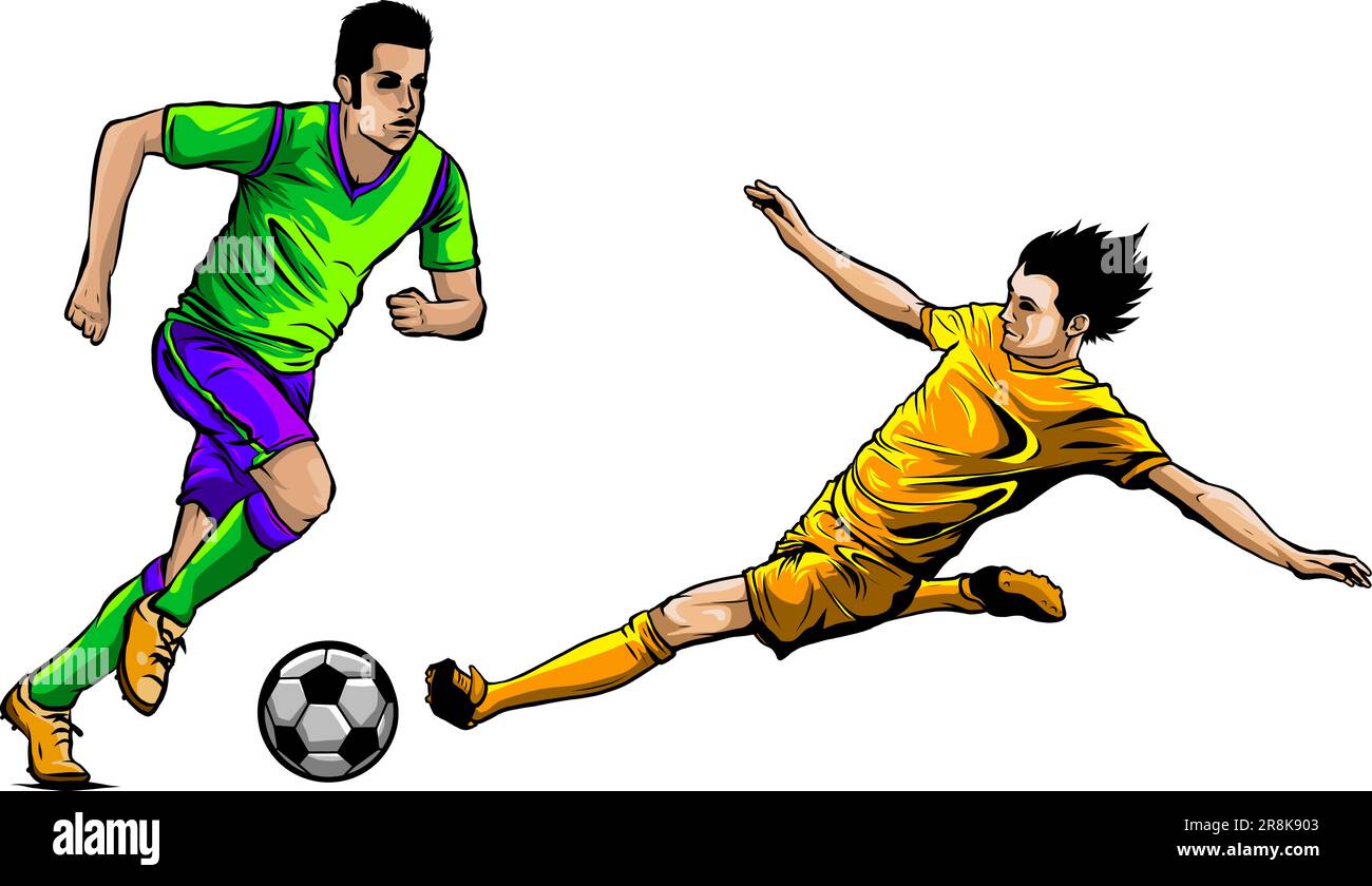 Football match Stock Vector Images - Alamy
