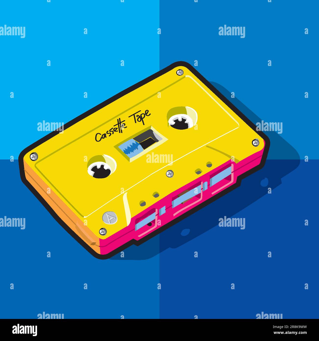 cassette tape vintage pop art colourful Stock Vector Image & Art - Alamy
