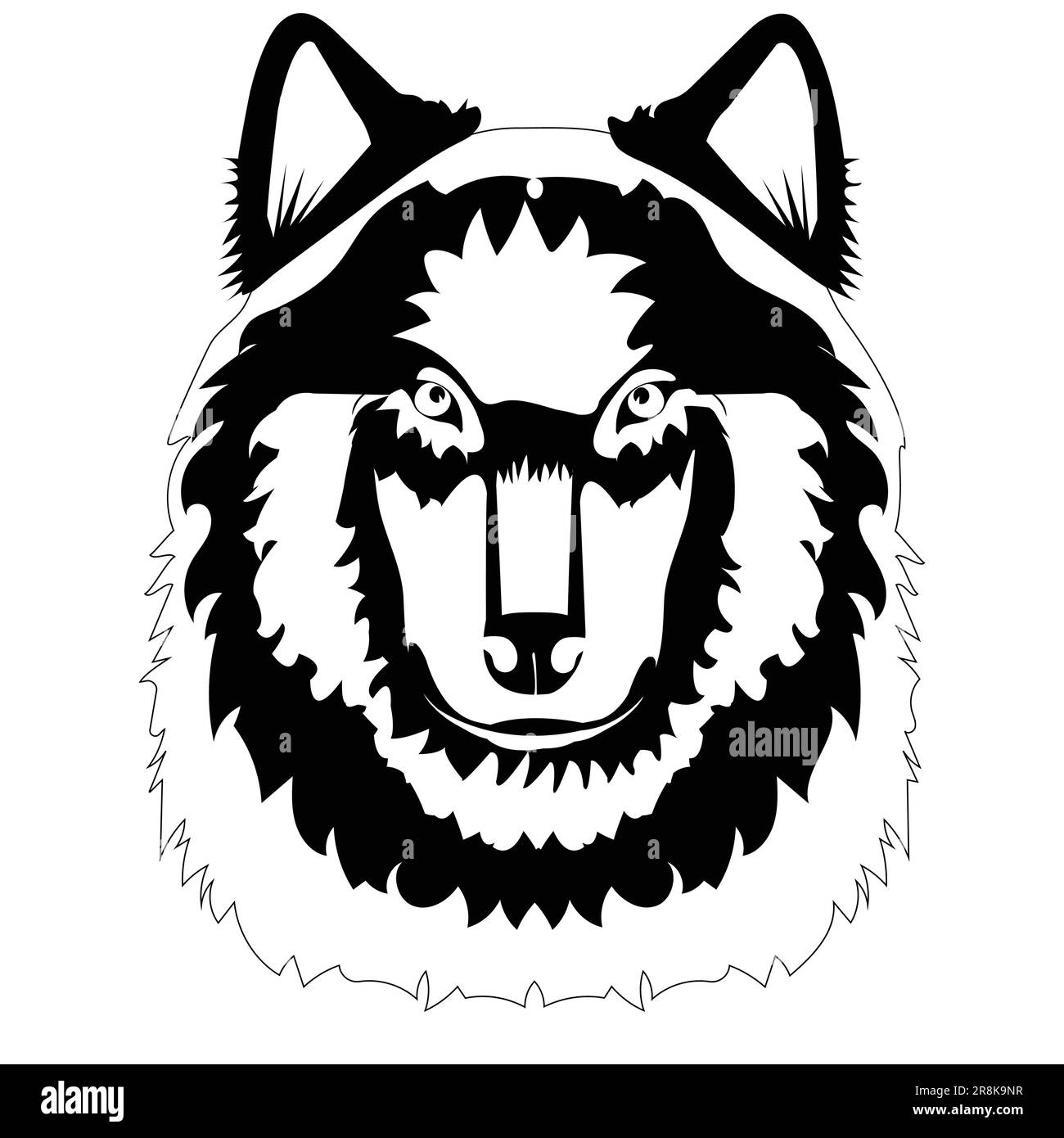 Black wolf Stock Vector Images - Alamy