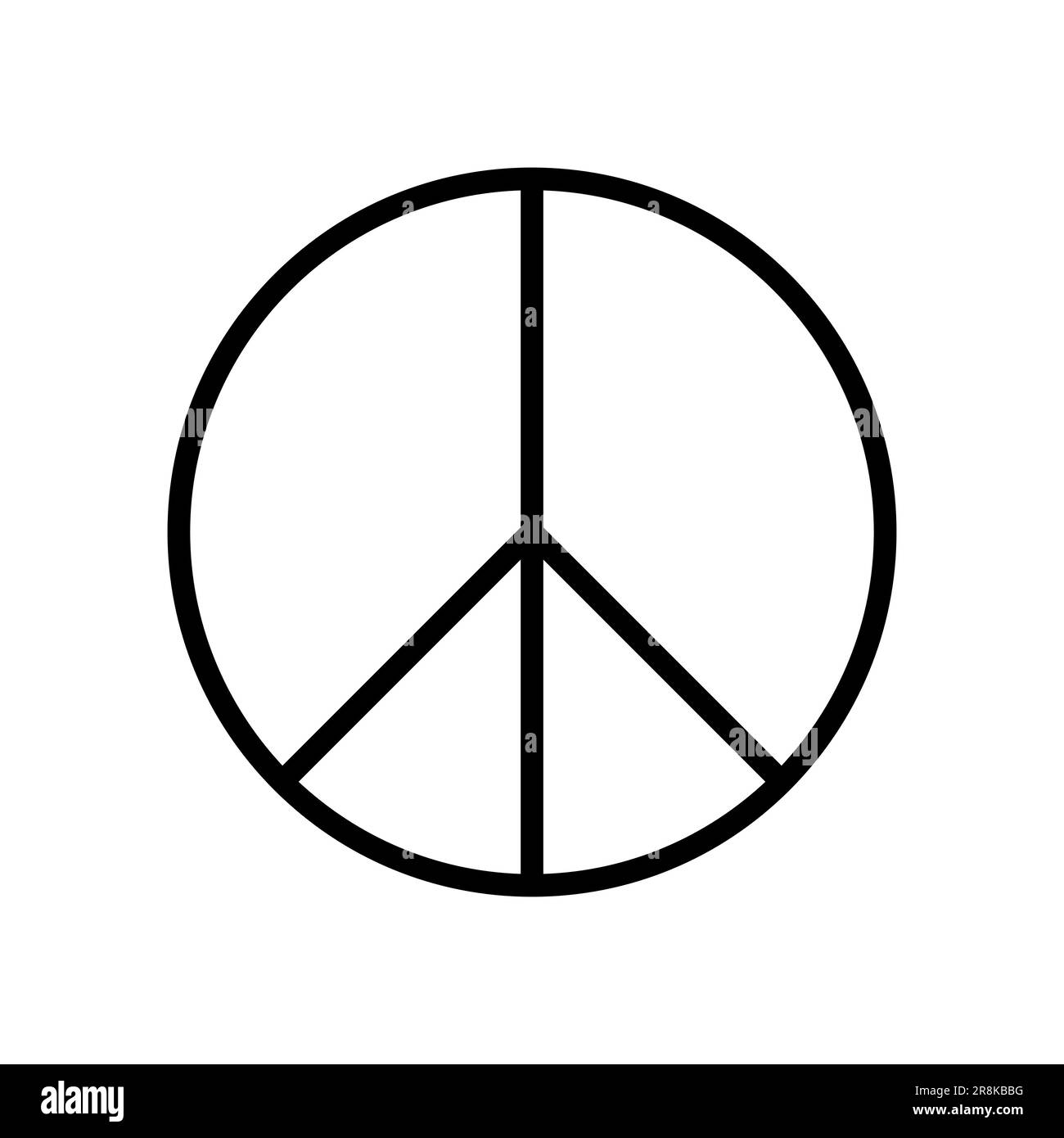peace for Ukraine outline vector icon Stock Vector