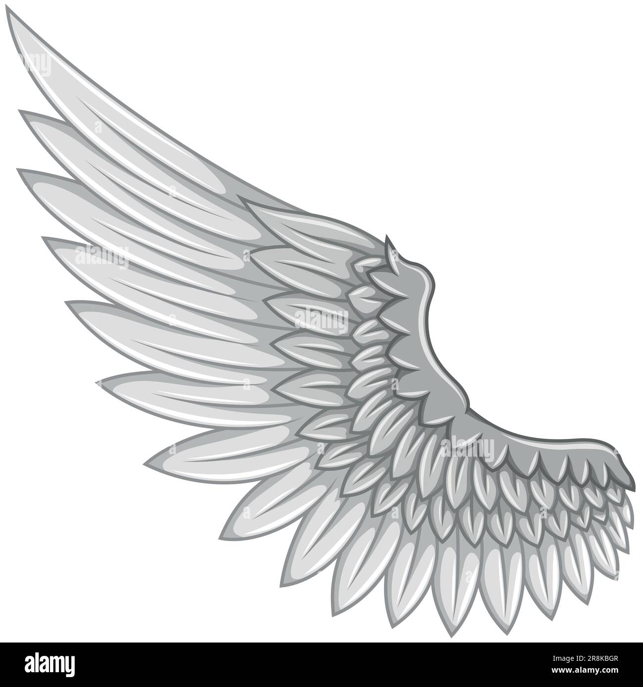 Vector design of angel wings, bird wings for decoration Stock Vector