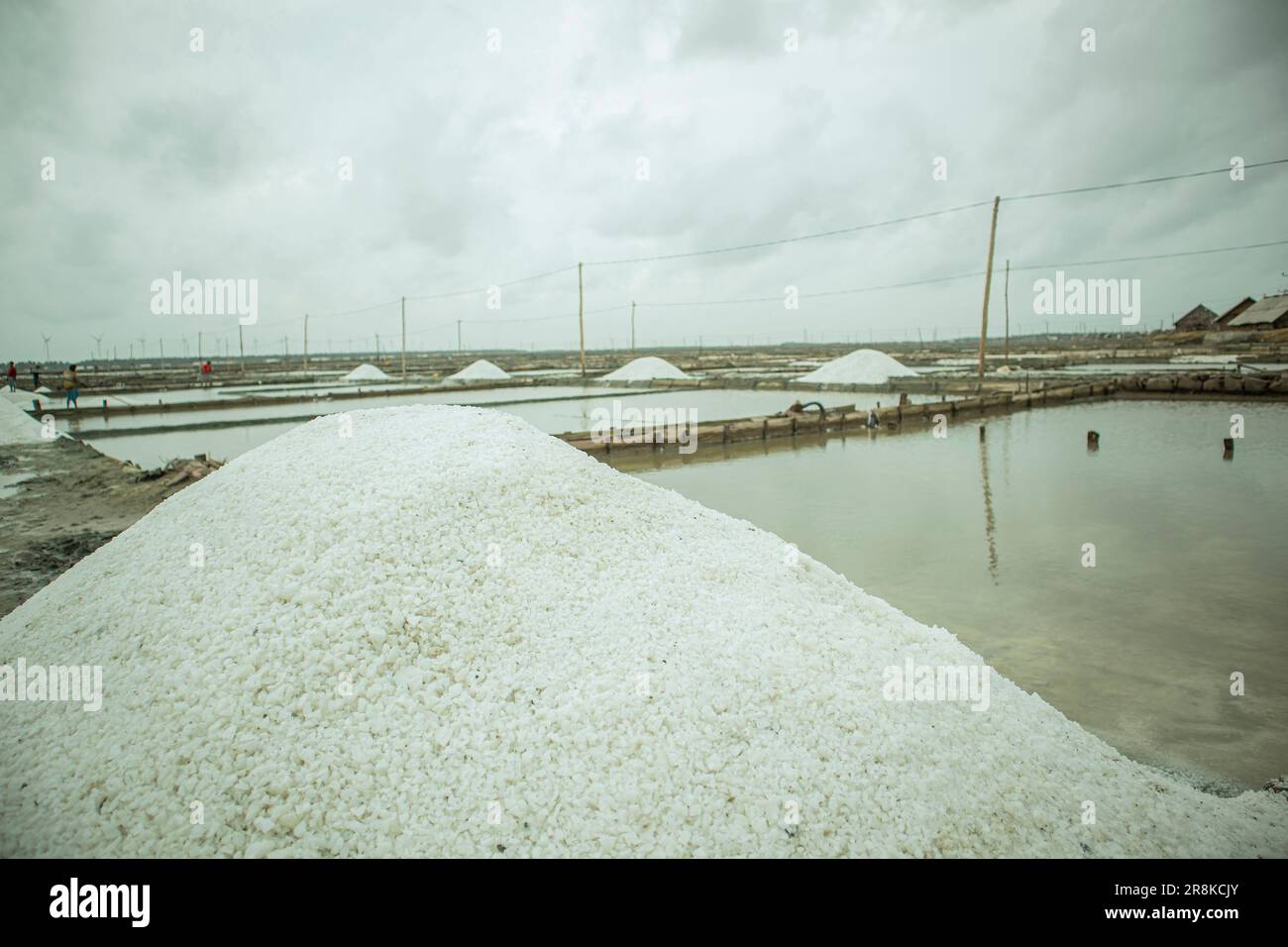 Salt farm in Sri Lanka . Salt farming in Sri Lanka. Salt production