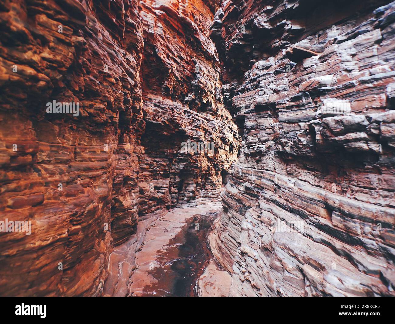 Slot Canyon, Karijini National Park Western Australia Stock Photo