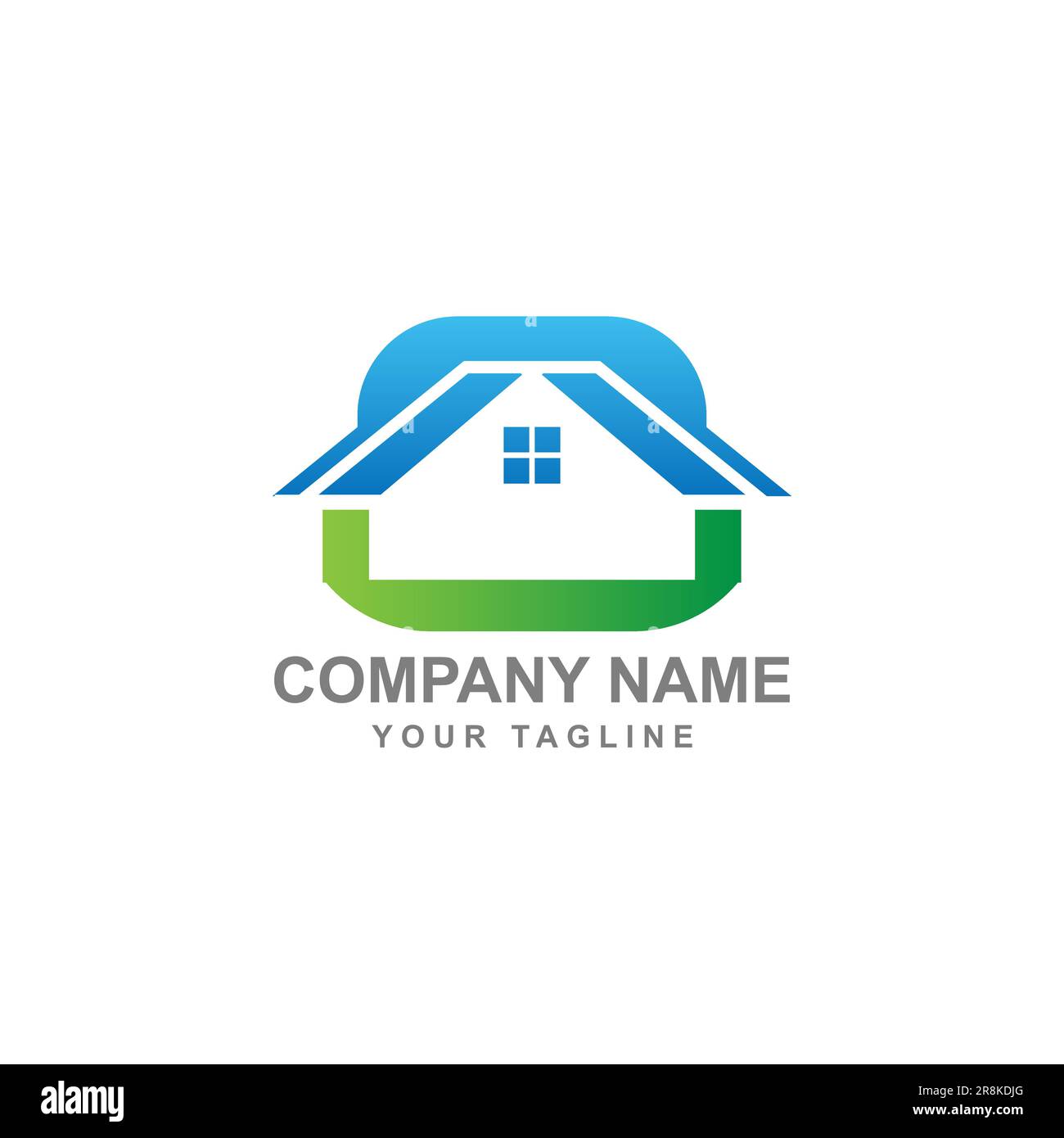 Real Estate Logo Design. Creative abstract real estate logo icon and business card template.EPS 10 Stock Vector