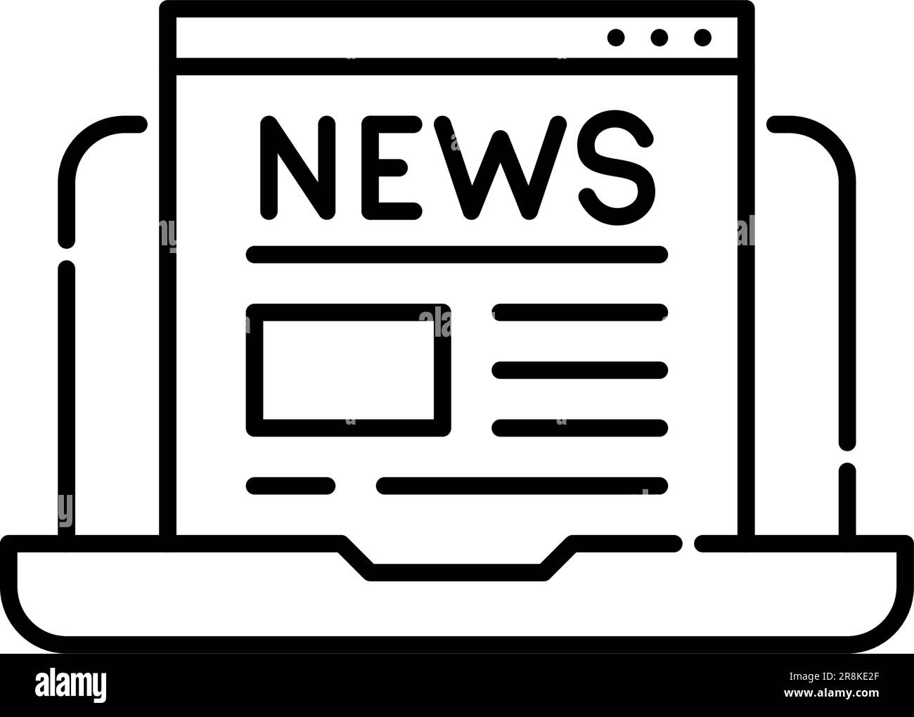 Digital news media. Online newspaper website in browser. Reading