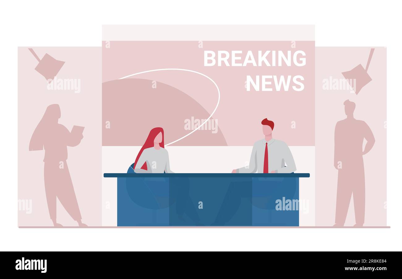 Breaking news anchorman on hi-res stock photography and images - Alamy