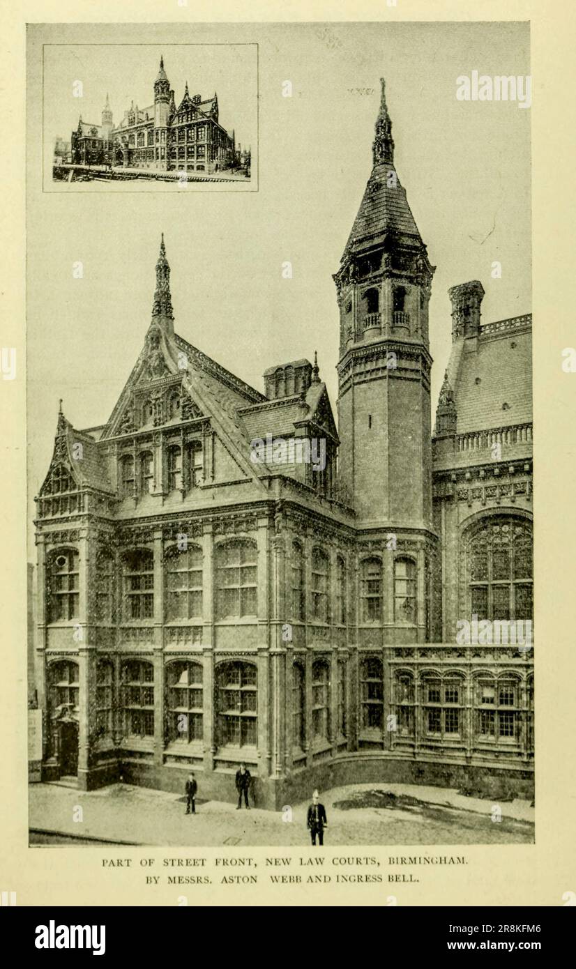 Part of Street front, New Law Courts, Birmingham By Messrs Aston, b
