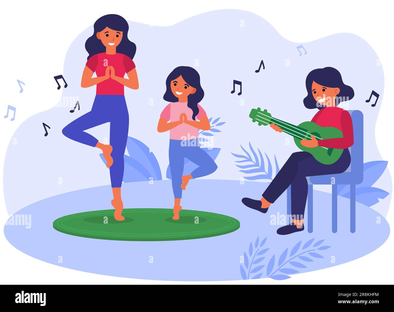 Child practicing music Stock Vector Images - Alamy