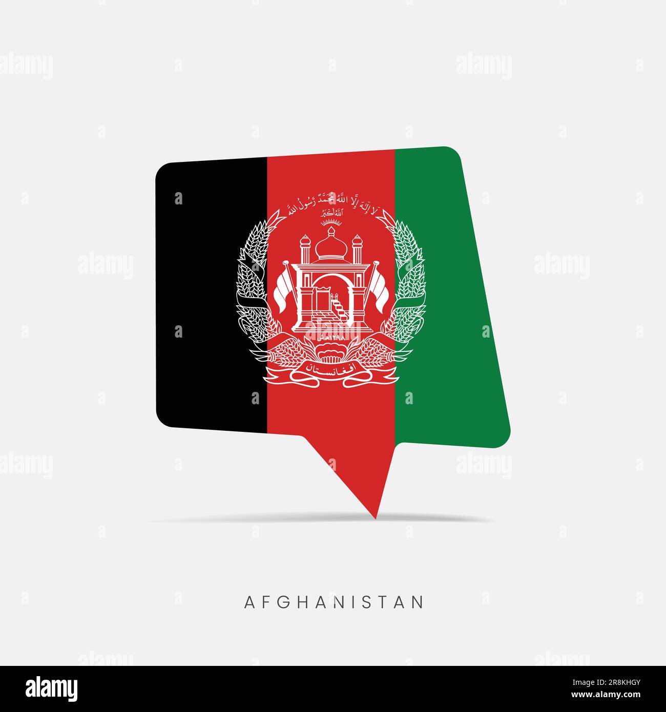 Afghanistan flag bubble chat icon Stock Vector