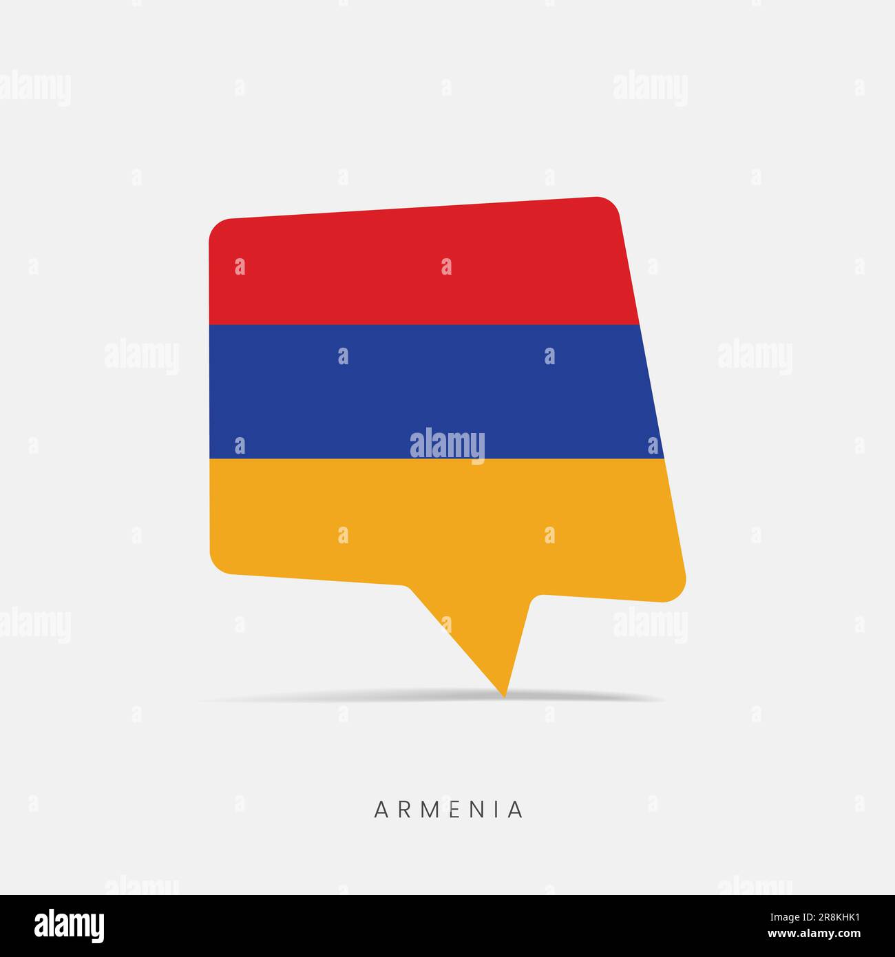 Armenia flag bubble chat icon Stock Vector
