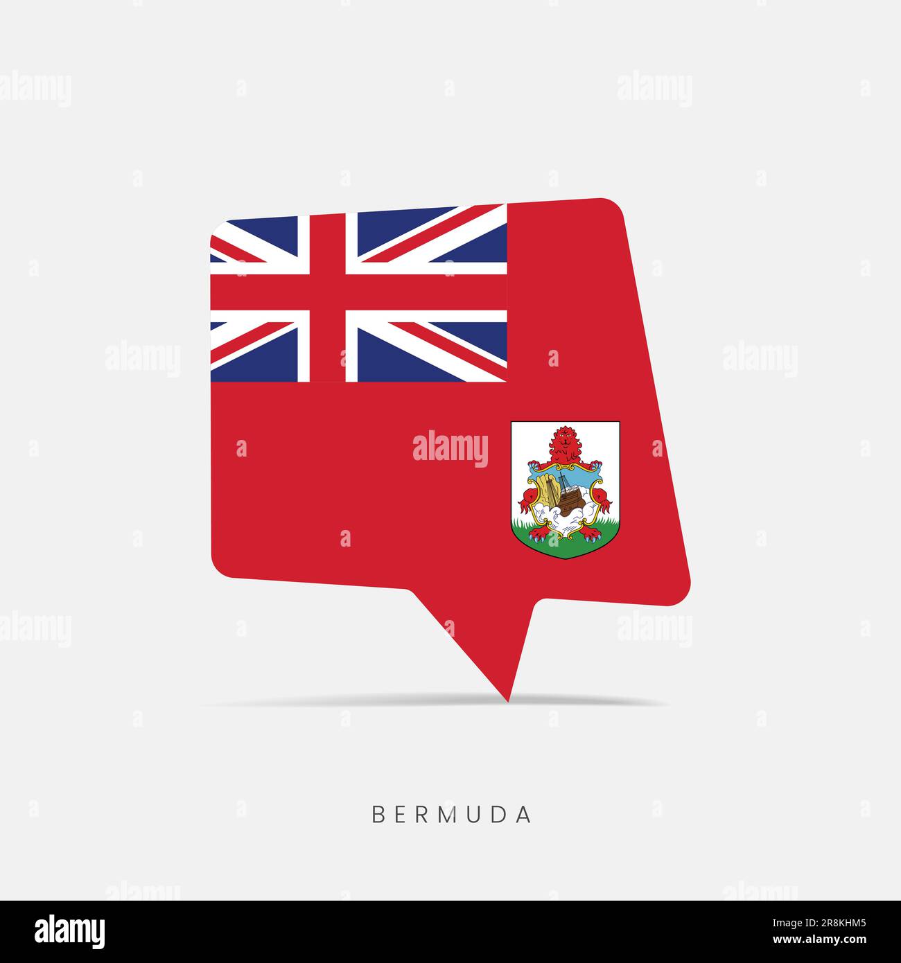 Bermuda flag bubble chat icon Stock Vector