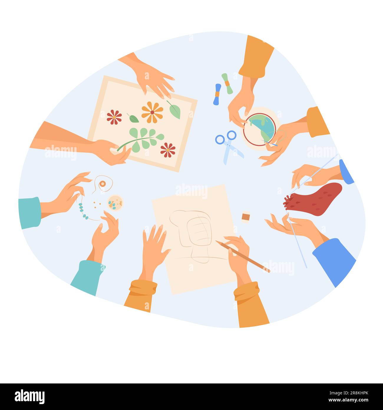 Creative handmade workshop flat vector illustration Stock Vector Image ...