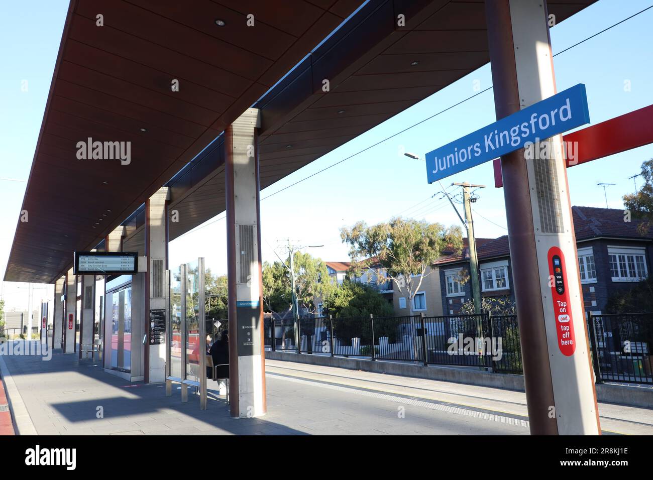 Juniors Kingsford light rail station in Sydney, NSW, Australia Stock