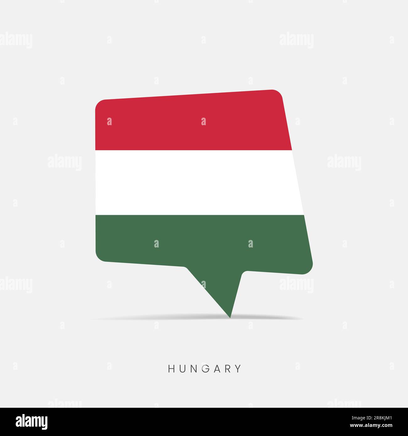 Hungary flag bubble chat icon Stock Vector