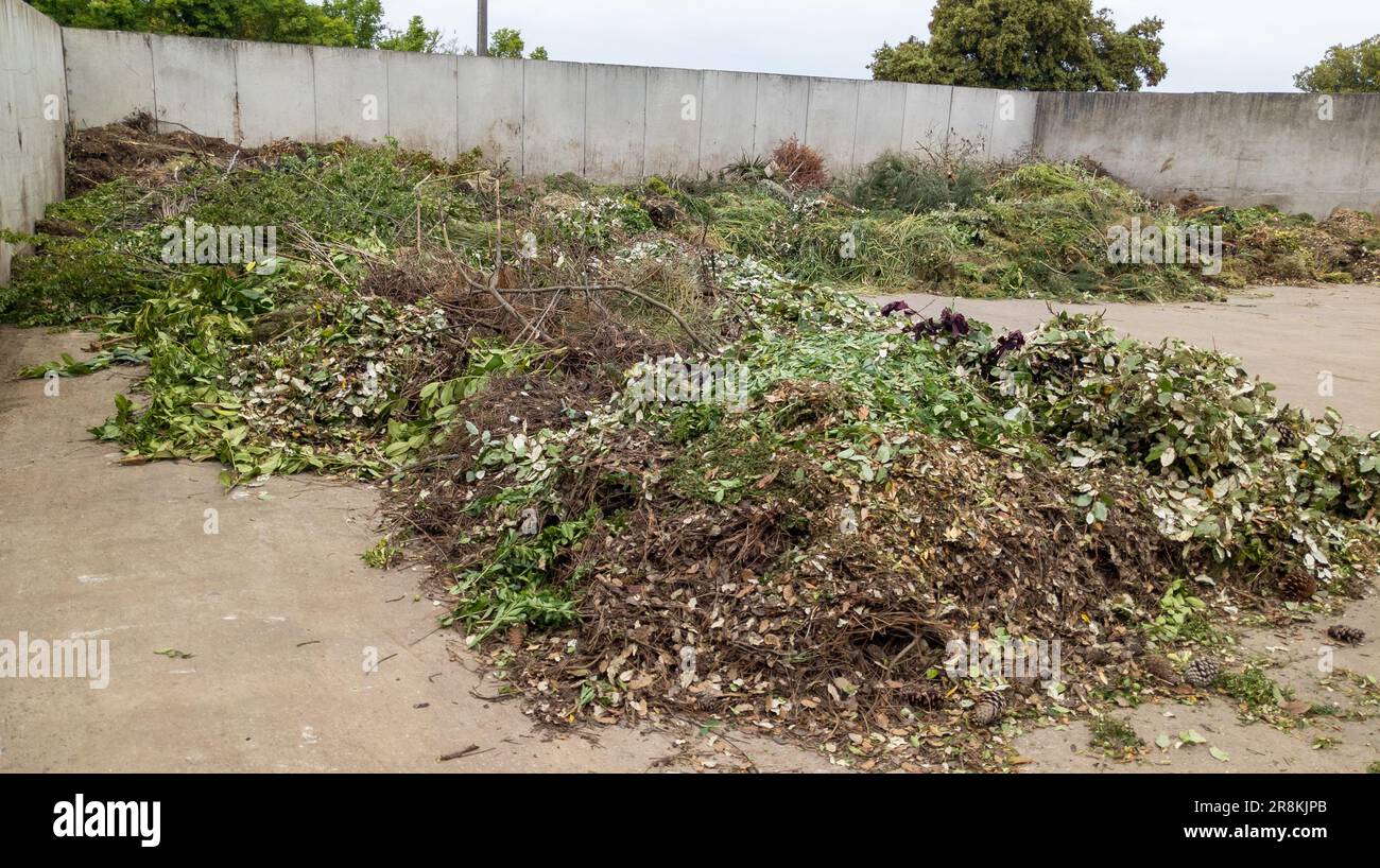 waste disposal collection center vegetable material Stock Photo Alamy