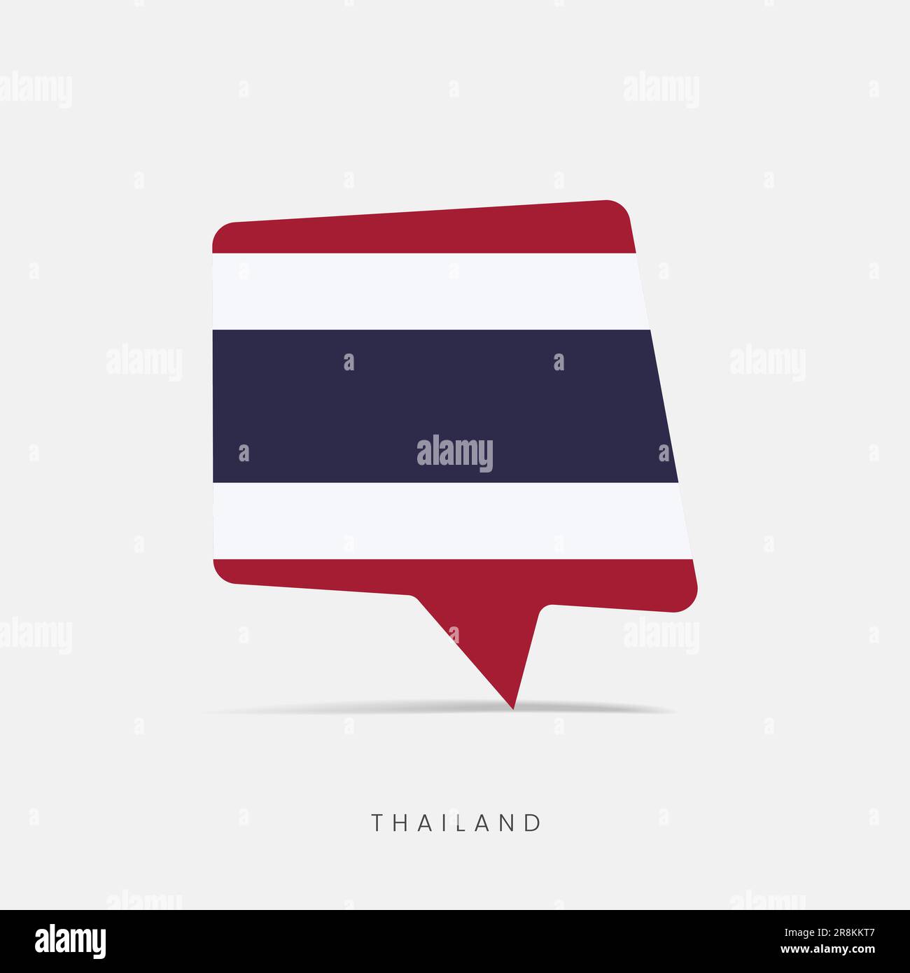 Thailand flag bubble chat icon Stock Vector
