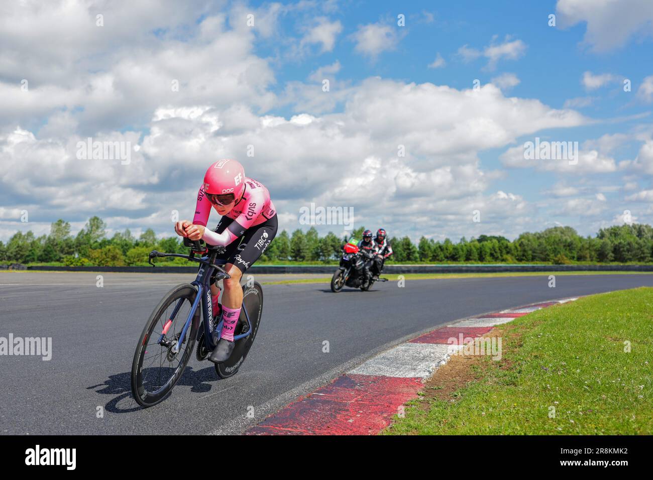 Picture by Alex Whitehead/SWpix.com - 21/06/2023 - Cycling - 2023 British National Road Championships - Croft Circuit, Darlington, England - Women's U23 Time Trial - Abi Smith of EF Education-TIBCO-SVB Credit: SWpix/Alamy Live News Stock Photo