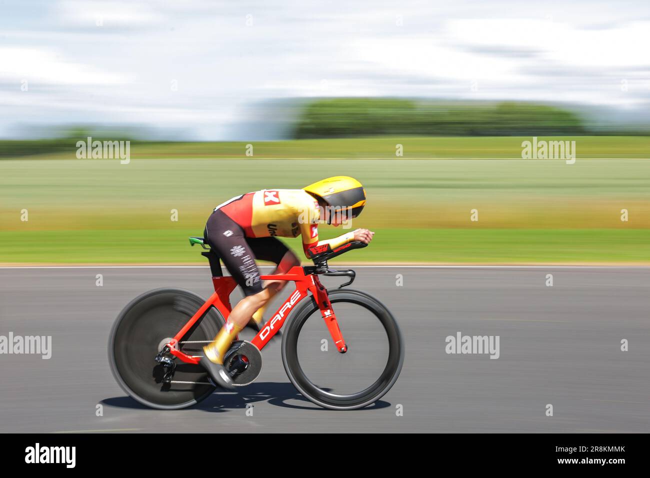 Picture by Alex Whitehead/SWpix.com - 21/06/2023 - Cycling - 2023 British National Road Championships - Croft Circuit, Darlington, England - Women's Elite Time Trial - Elinor Barker MBE of Uno-X Pro Cycling Team Credit: SWpix/Alamy Live News Stock Photo