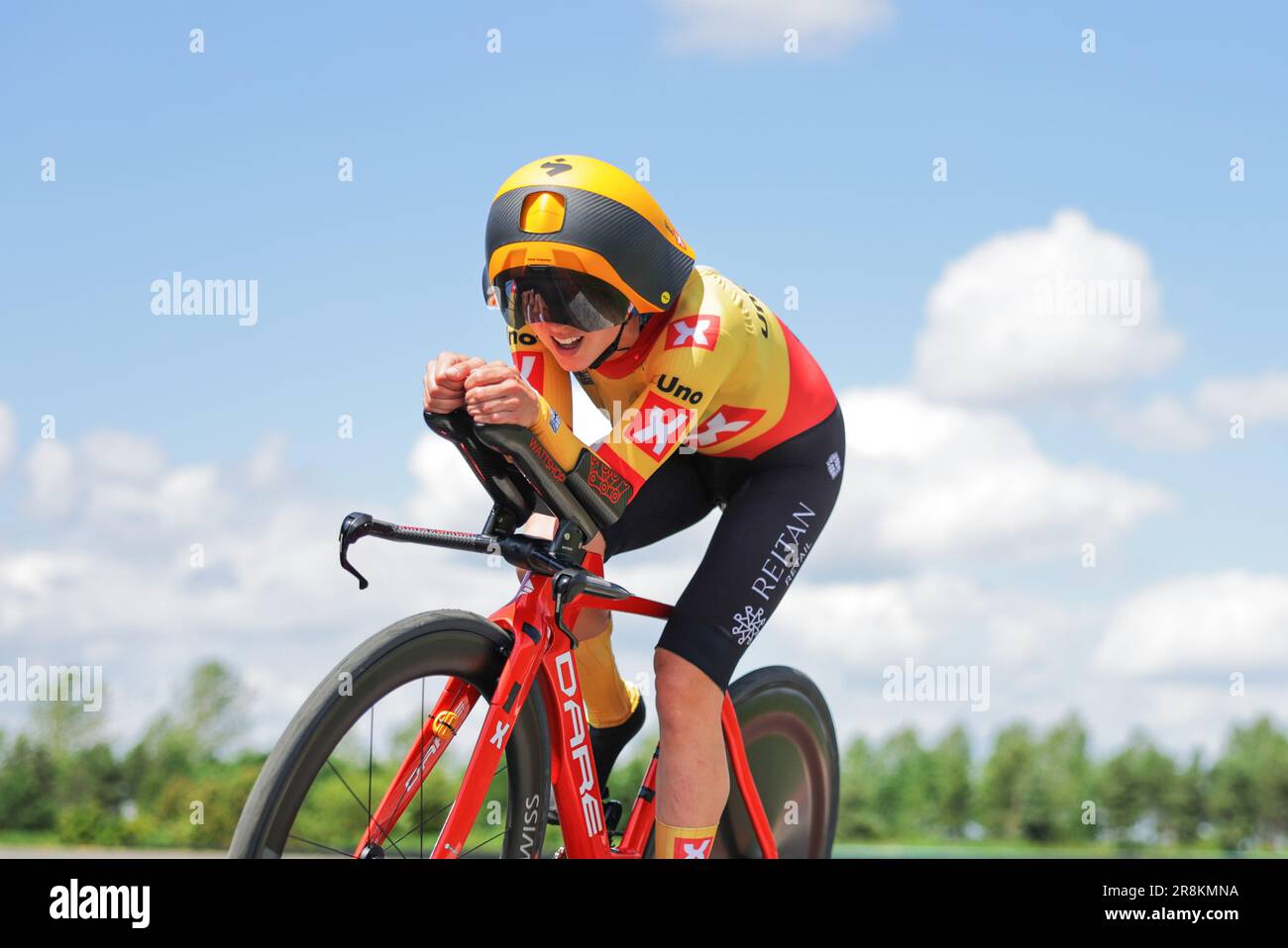 Picture by Alex Whitehead/SWpix.com - 21/06/2023 - Cycling - 2023 British National Road Championships - Croft Circuit, Darlington, England - Women's Elite Time Trial - Elinor Barker MBE of Uno-X Pro Cycling Team Credit: SWpix/Alamy Live News Stock Photo